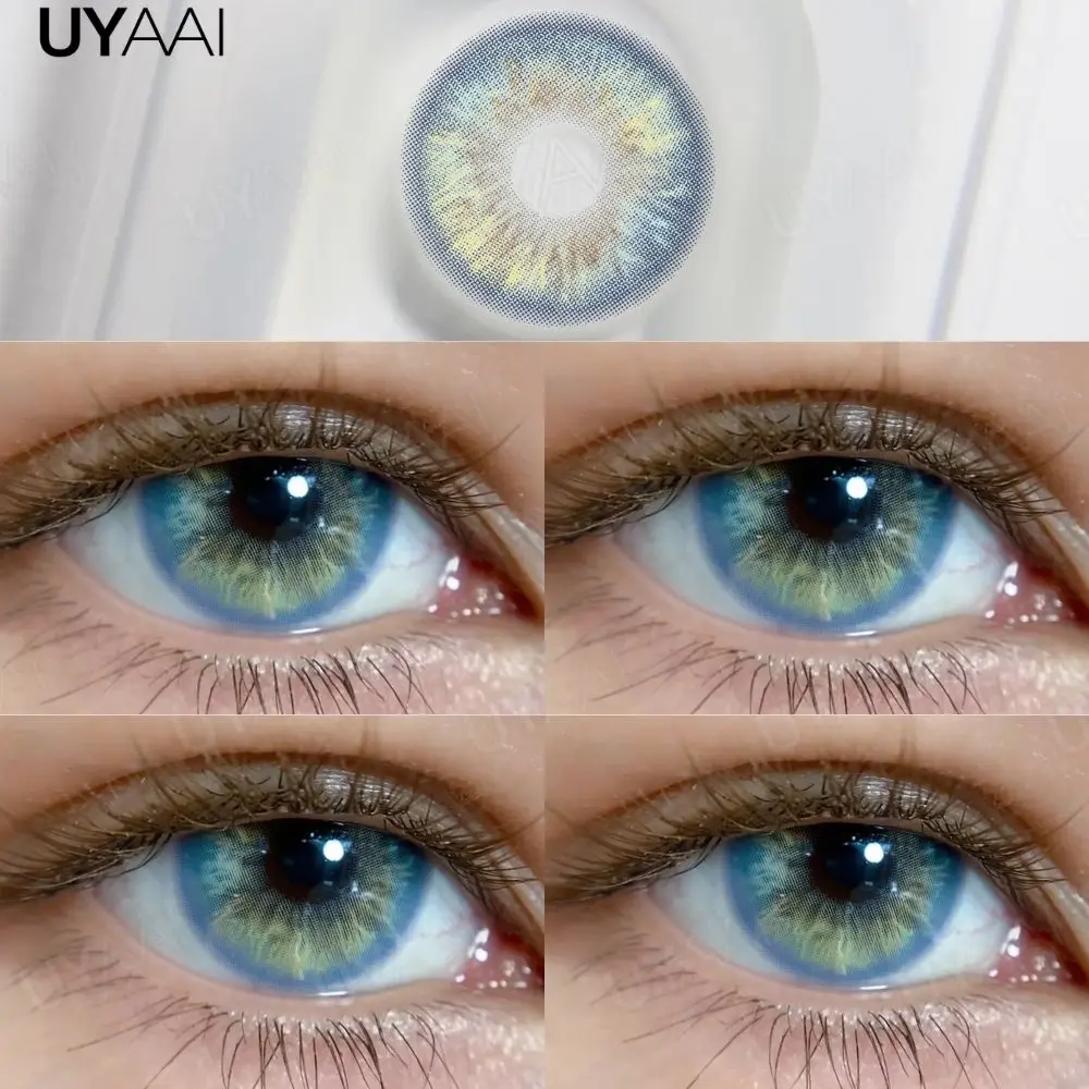 Vibrant Blue Cosmetic Contact Lenses for Eye Color Transformation - 2 Pack
