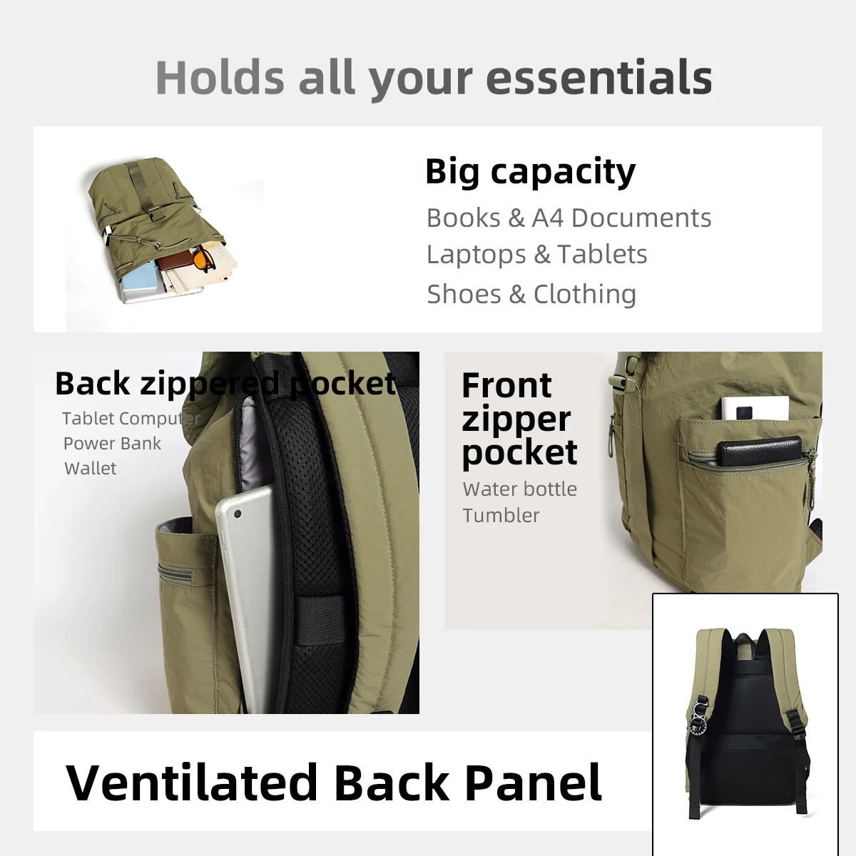 Light Luxury Backpack for Women, High-End, Lightweight, Trendy Commuter Travel Bag, High-End Mommy Bag, College Student Backpack, Female Junior High School Student