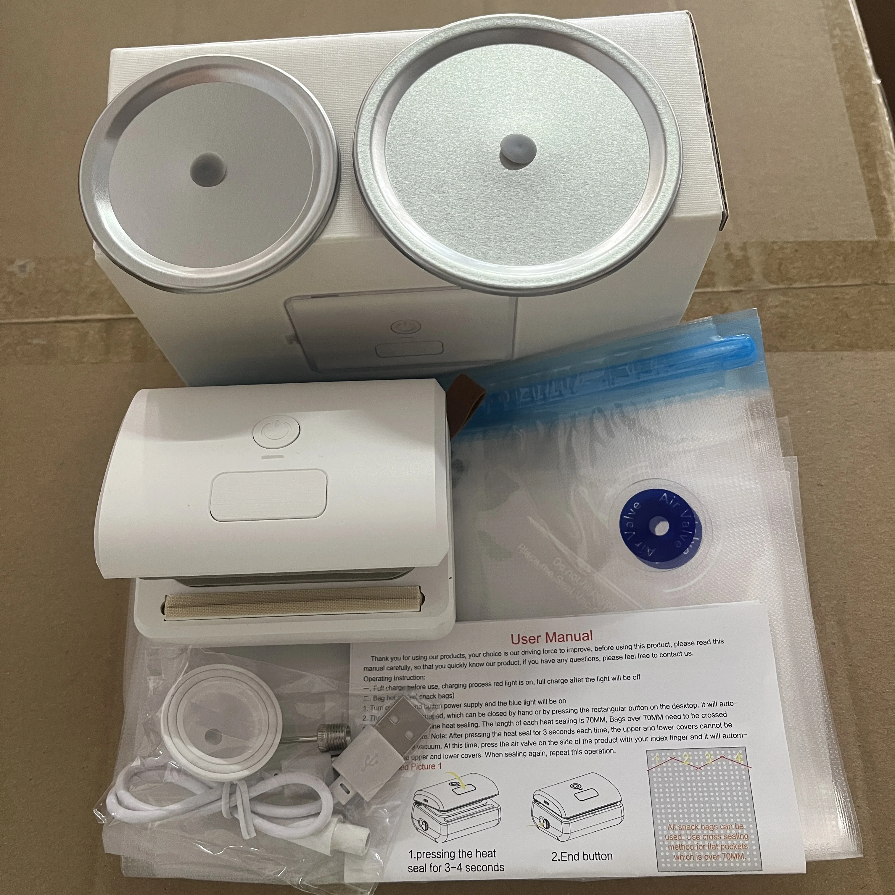 Unique 7 in 1 Automatic Home Mini Rechargeable Vacuum Sealer Pump Compressor Food Bag Heat seal Device Packaging Sealing Machine 3