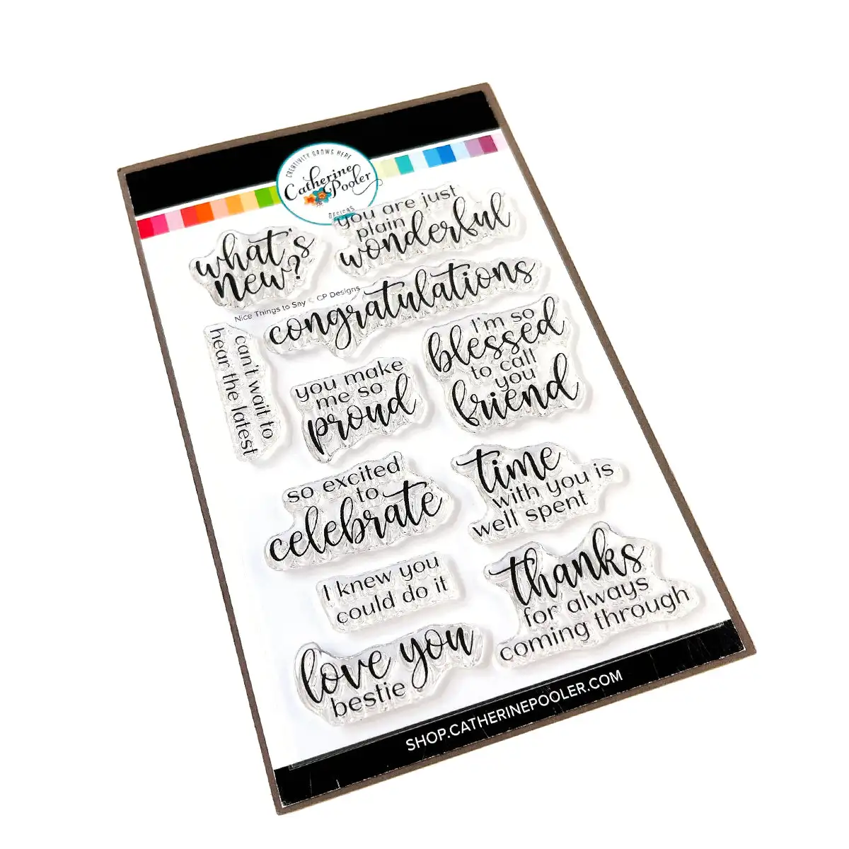 

Nice Things to Say Sentiments Silicone Stamps Scrapbook Diary Decoration Embossing Template DIY Greeting Card Handmade 2023