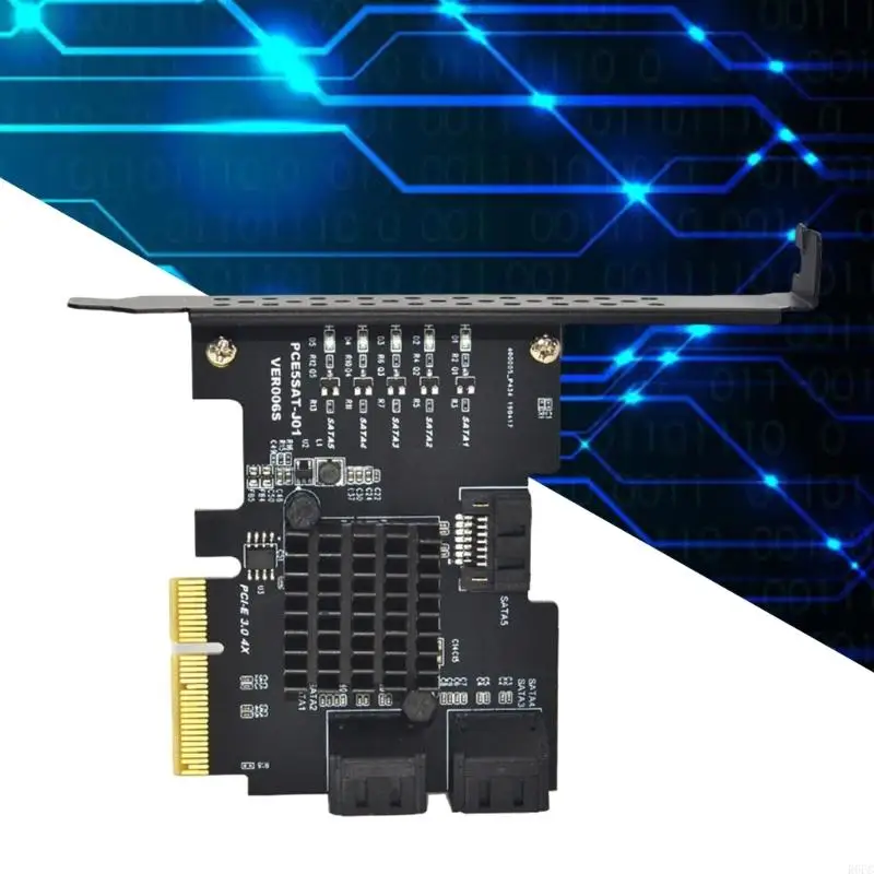 5 Port PCIE 4X Expansion Card Supporting AHCI Boot PCIExpress