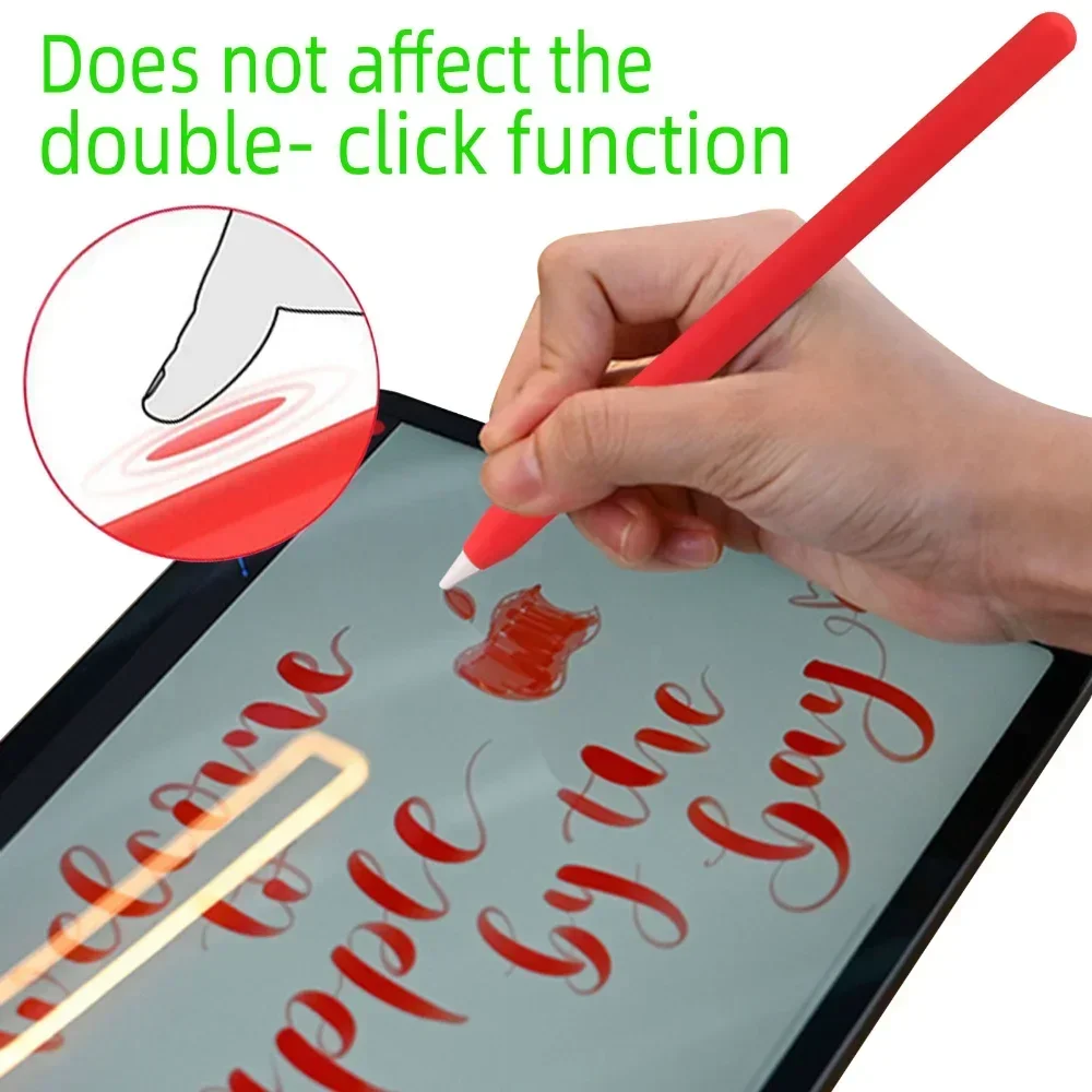 Silicone Case for Apple Pencil 2 Anti-lost Anti-scratch Protective Cover Sleeve Pencil Cap silicone pencil case
