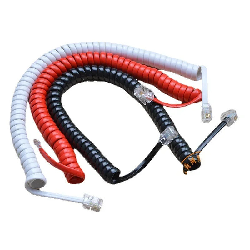 Handset Cable for Fixed-line Telephones Compatible with Boss In-Ear Tube Microphone Handle Curve Telephone Line