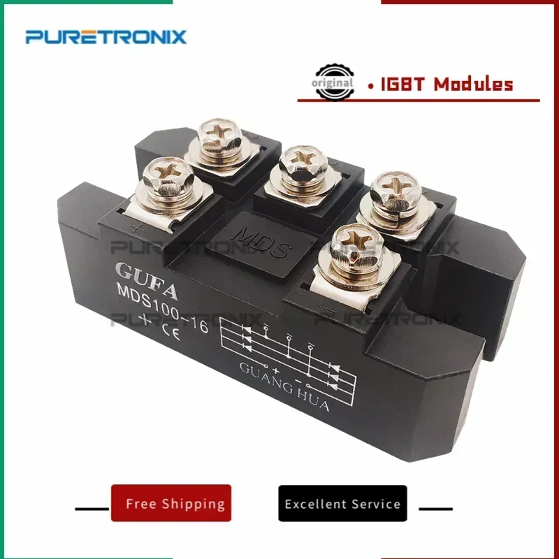 MDS100A-16 MDS100A 1600V 3-Phase Diode Bridge Rectifier 100A Amp 1600V Bridge Rectifier MDS100A MDS100A1600V