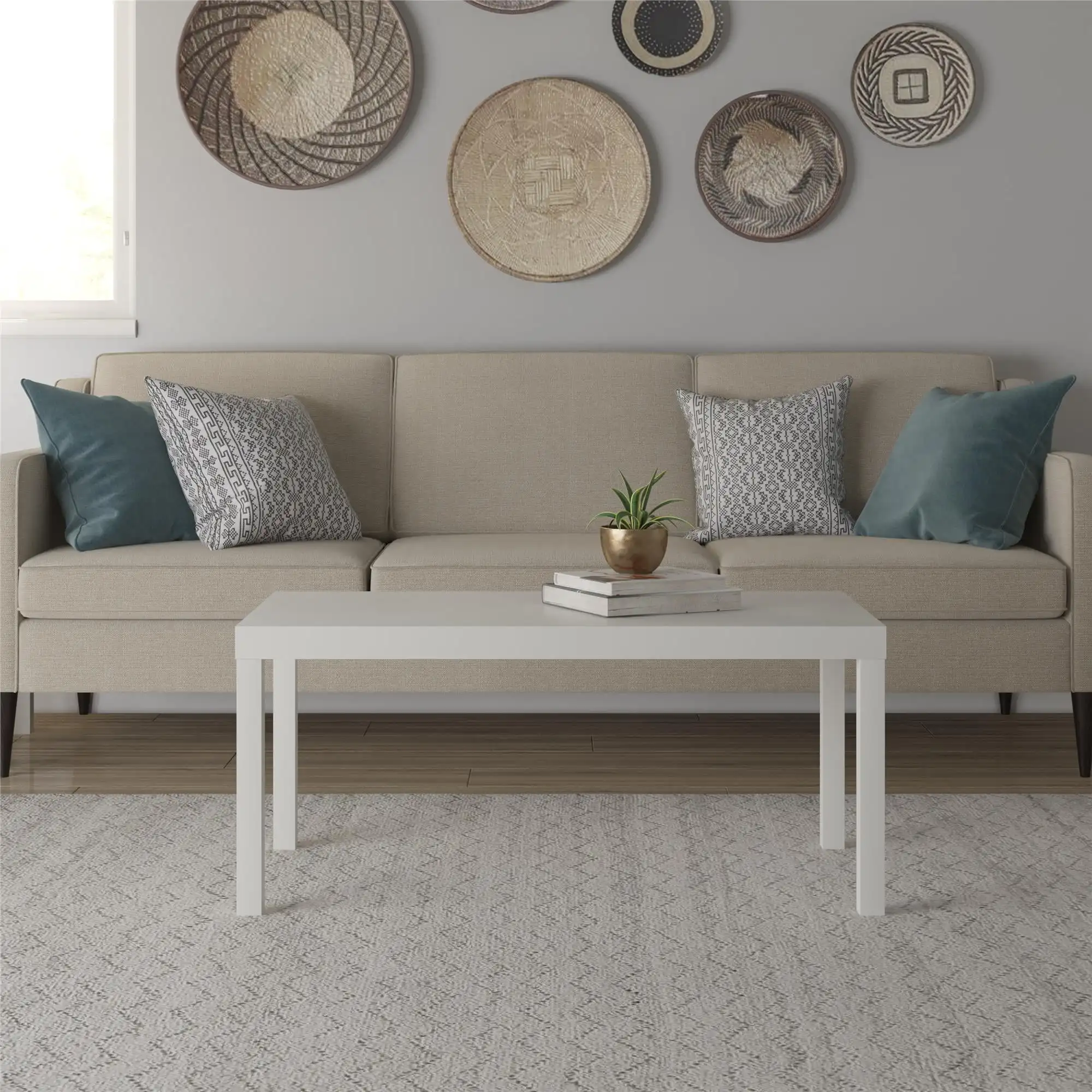 

Ameriwood Home Parsons Coffee Table, White