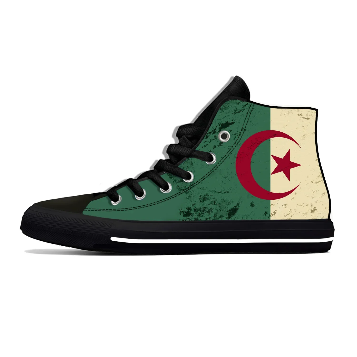 Summer Hot 3D Cool Algeria Algerian Flag Patriotic Fashion Casual Shoes High Top Men Women Latest Sneakers Classic Board Shoes