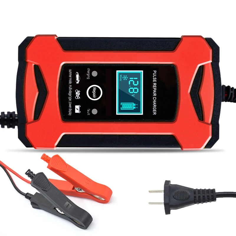 6A 12V Digital Car Battery Charger Automatic Power Puls Repair Lead Acid AGM car battery accessories