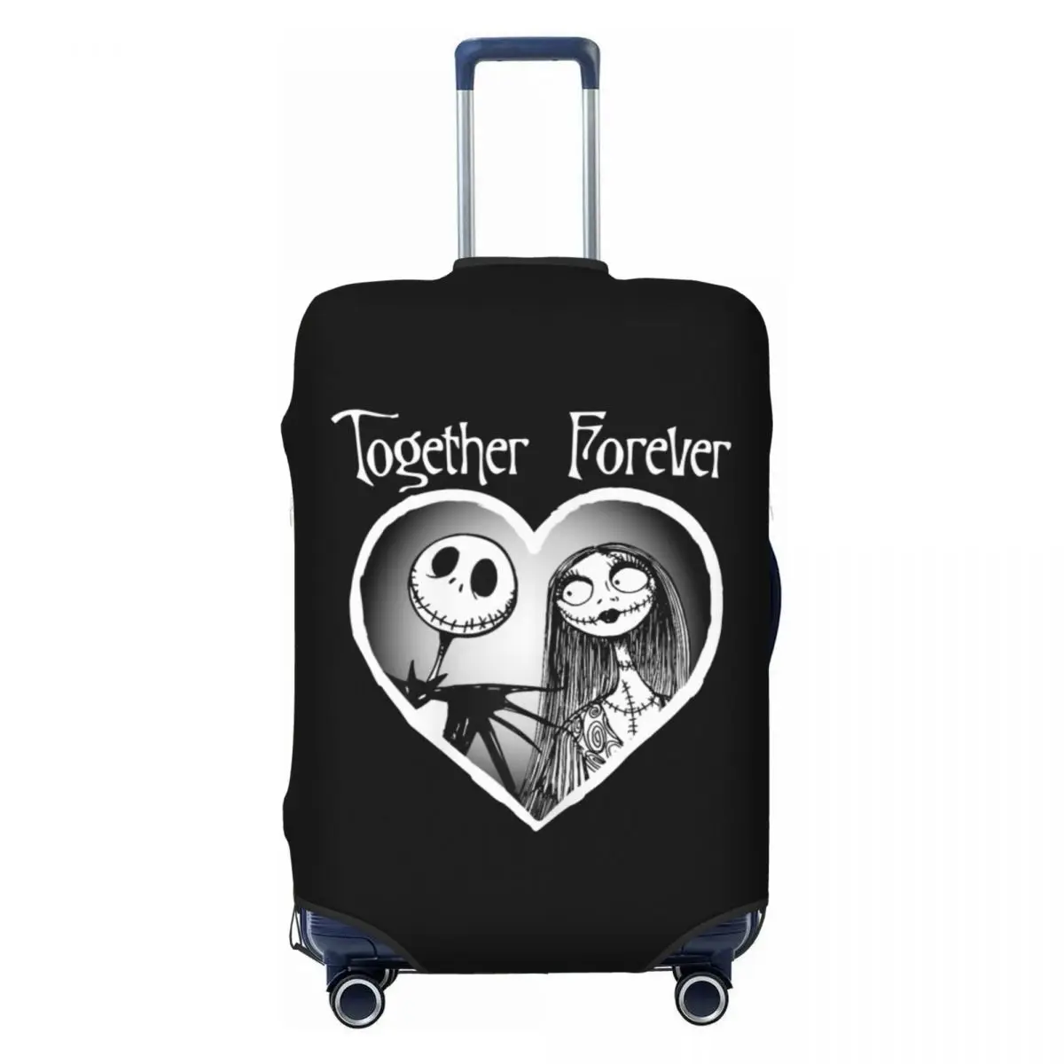 

Custom Nightmare Before Christmas Travel Luggage Cover Halloween Movie Jack Skullington Suitcase Cover Protector Fit 18-32 Inch