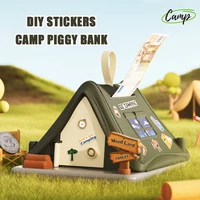 Tent Piggy Bank Kids Toy Cartoon Diy Money Box To Save Kawaii Coin Bank Large Capacity Saving Money Children Birthday Gfit 1