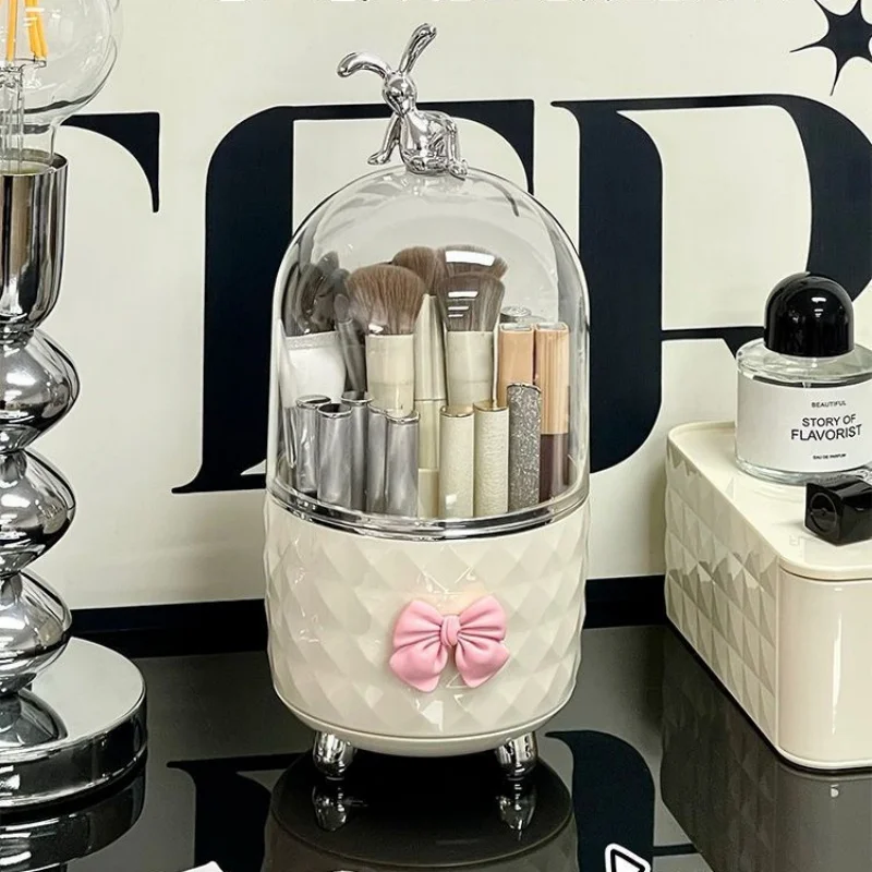360°Rotating Makeup Brush Holder Makeup Organizer Cosmetic Storage Box Makeup Storage Organizer Pencil Case Lipstick Organizer 3