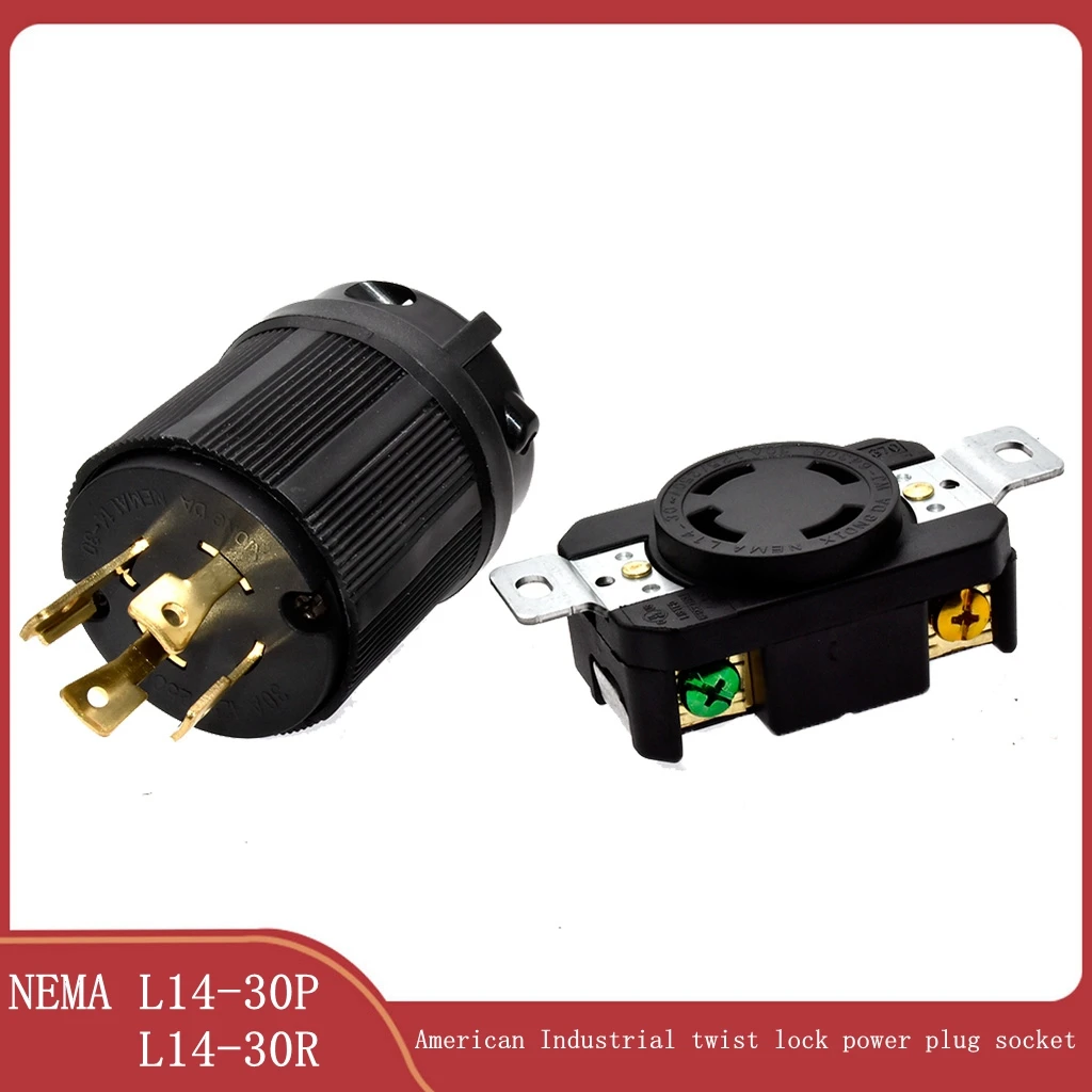 NEMA L5-30P L5-30R 30A 125V Twist Lock Electrical Plug Connector  Male/Female UL 