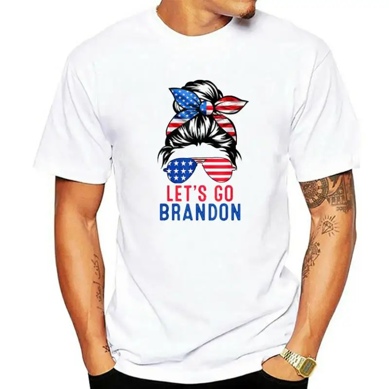Let'S Go Brandon Disordinato Bun America Flag T-Shirt Anti Joe Biden Club Tee Top Divertente Scherzo Politico Abbigliamento