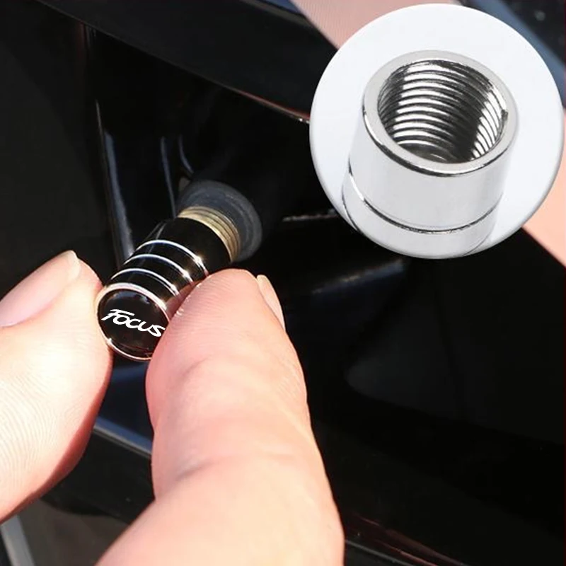 4Pcs 자동차 밸브 캡 휠 타이어 에어 타이어 줄기 보호 커버 포드 포커스 2 3 MK1 MK2 퓨전 레인저 익스플로러 액세서리