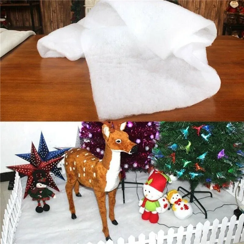 Christmas Winter Artificial Snow Blankets Soft Thickened Rolls Cotton Snow Sheet for Festival DIY Decor
