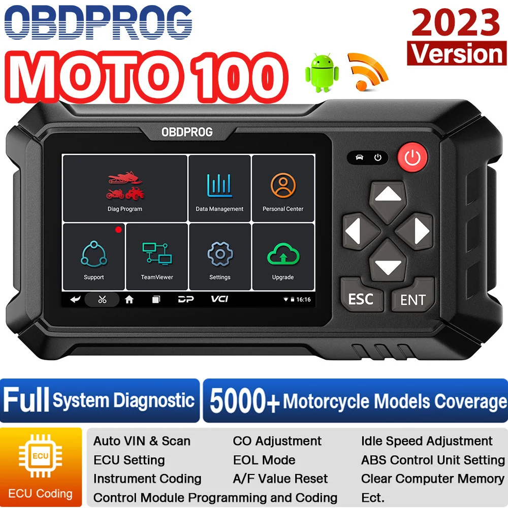 Obdprog Moto 100 Motorfiets Obd2 Scanner Voor Ktm Auto Motor Analyze Diagnostische Hulpmiddelen Onderhoud Licht Reset Voor Yamaha
