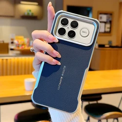 Premium PU Leather Magnetic Wireless Charging Protective Back Cover Case for Poco F8 Pro (Black)