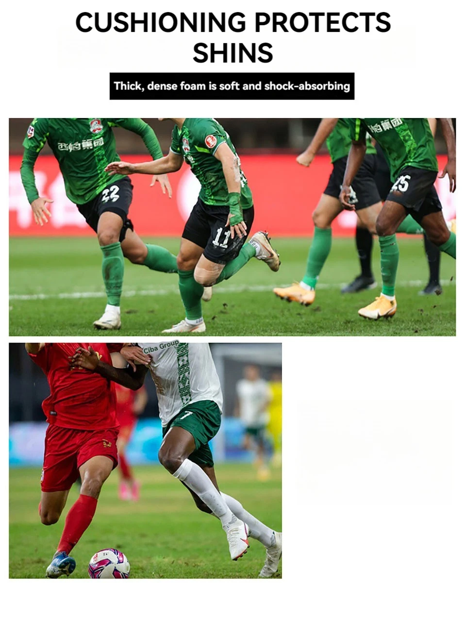 Mini-Schienbeinschoner für Fußball (verschleißfest)
