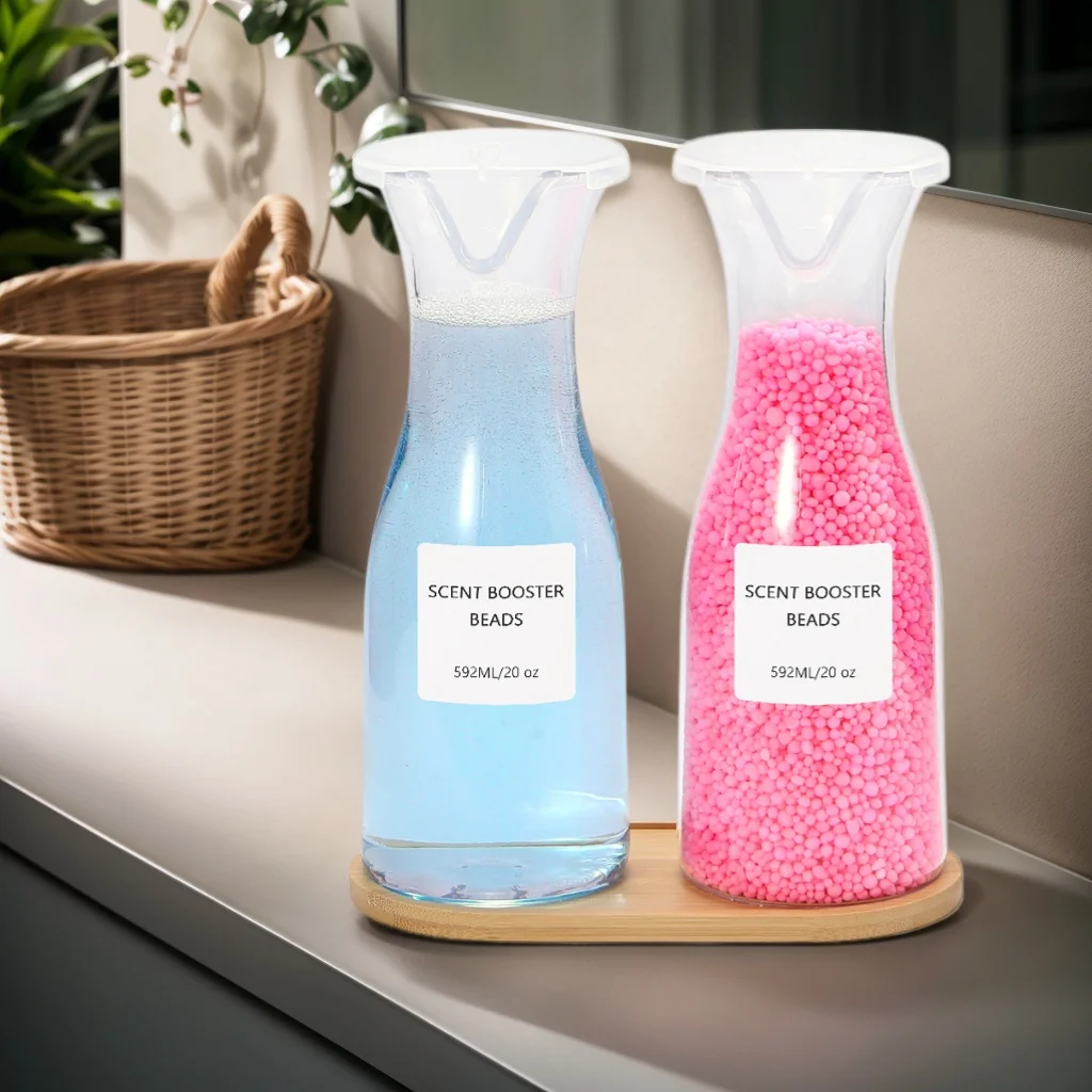 2 Pack Laundry Detergent Dispenser Fabric Softener Dispenser with Trays Plastic Liquid Laundry Detergent Container Storage Box