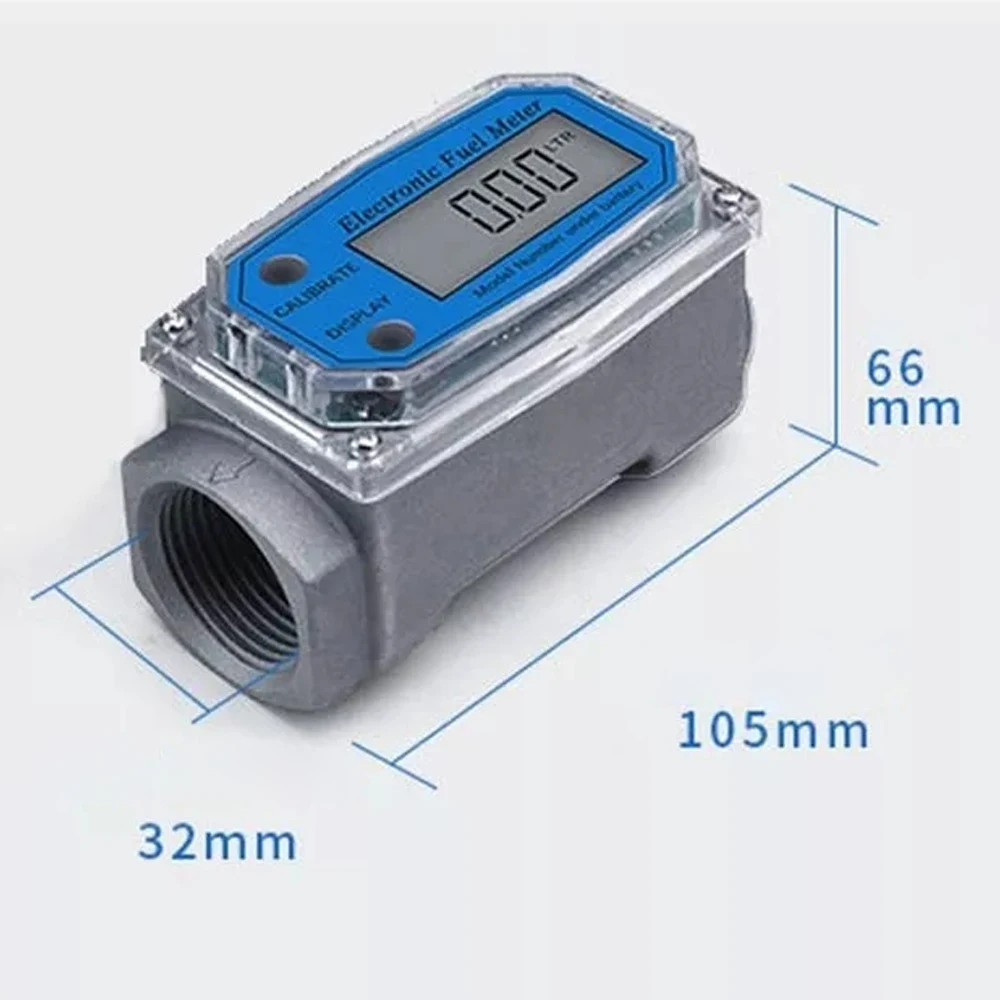 Air Flow Meter Water Meter Xuhal 2 Pcs Digital Turbine Flow Meter Fuel Flow Meter Peak Flow Meter