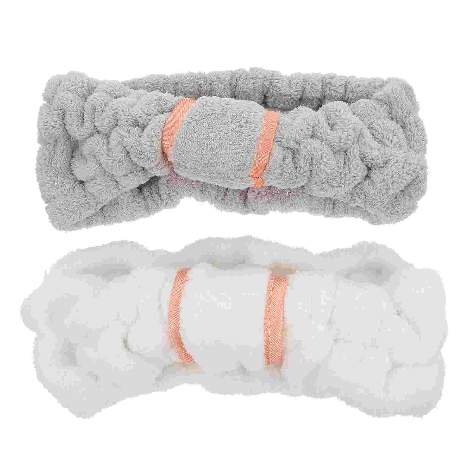 

2 Pcs Headband Hair for Spa Fluffy Makeup Fashion Creative Hoop Face Washing Skin Care Bands