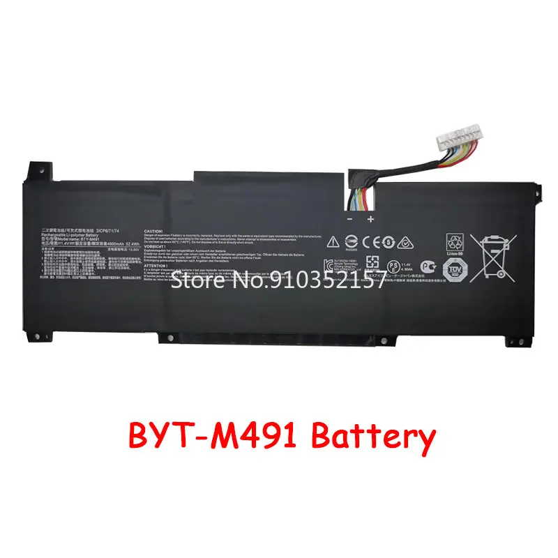 Laptop Battery For MSI For Stealth 15M A11SDK A11SEK A11UE For Stealth 15M A11UEK A11UEK-228XES MS-1562 BTY-M491 11.4V 4600mAh