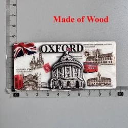 Hand - Painted Cambridge Landmark Fridge Magnet - UK Travel Souvenir and Home Decor Gift (Oxford - made of wood)