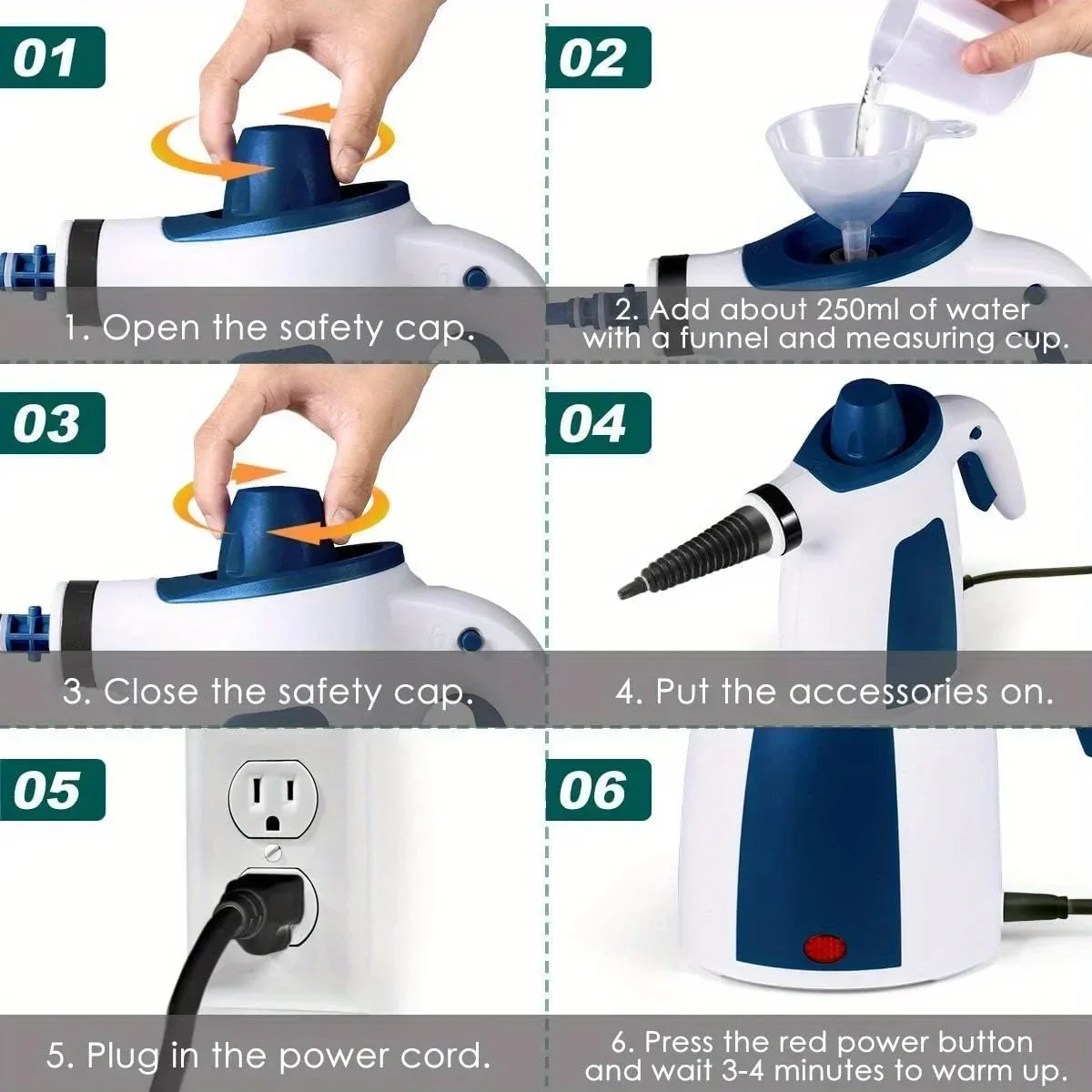 steam cleaner with 12 accessories home Multi-Surface Steamer carpet cleaner machine  Bathroom cleaning자동차 에어컨 청소 6