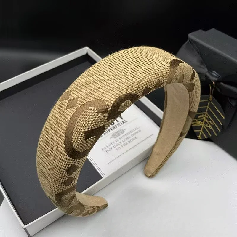 Fashion Green Letters Hair Bands Girls Vintage Elastic Headbands Sponge Hairbands Hair Hoop Korean Accessories for Women