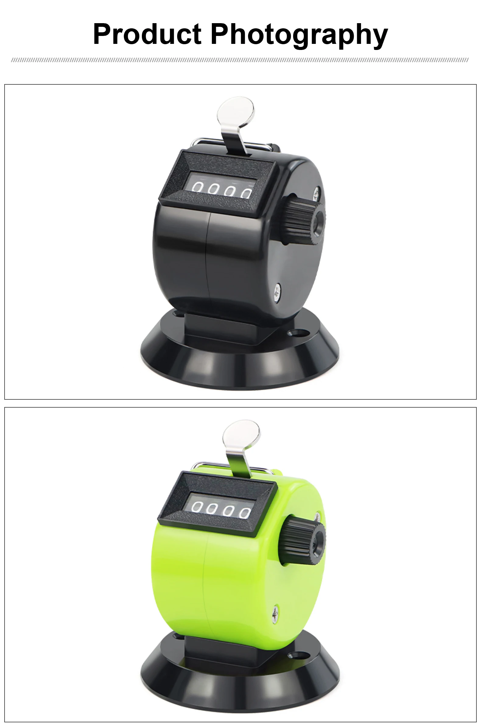 4 Digit Manual Tally Clicker Counter Handheld Mechanical People Crowd Passenger