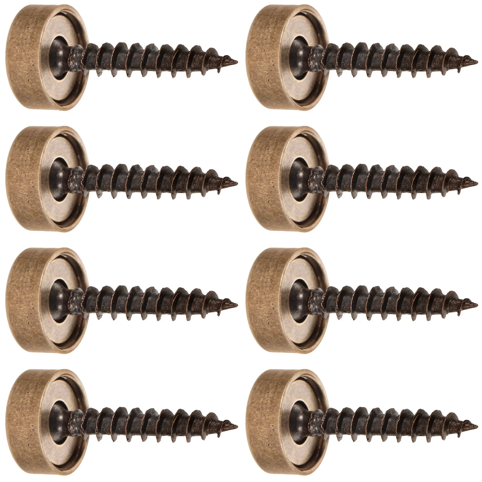 

8 Pcs Screw Decorative Cap Caps Cover Screws Covers with Hat Mirror for Wall Mounting