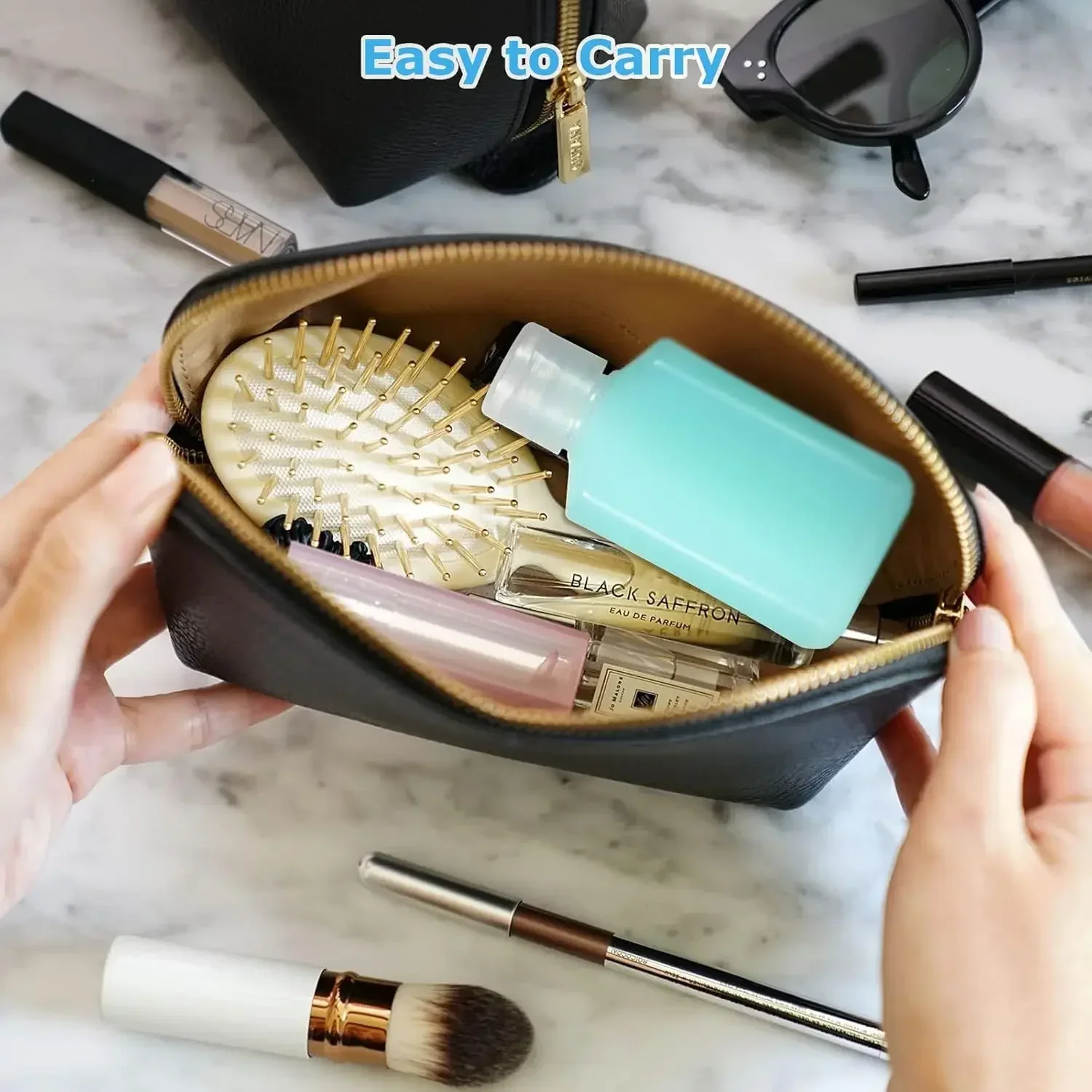 40-Pack Refillable Travel-Size Bottle Set for Toiletries and Sanitizers