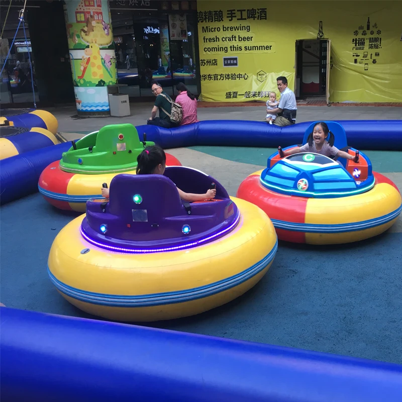 Factory with LED lights,remote control and 360 degree spin electric inflatable ride on arena kids bumper car