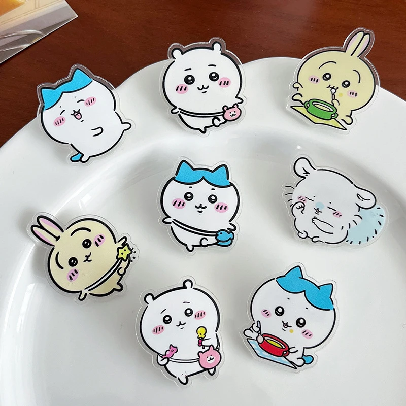 6 Stück Niedliche Anime Abzeichen - Hachiware Figuren Pins Für Rucksack & Kleidung