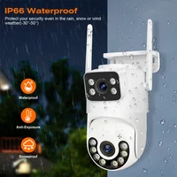 Caméra IP de sécurité sans fil extérieure 4K 8MP HD double objectif externe Wifi PTZ caméra suivi automatique caméra de Surveillance de rue iCsee 6