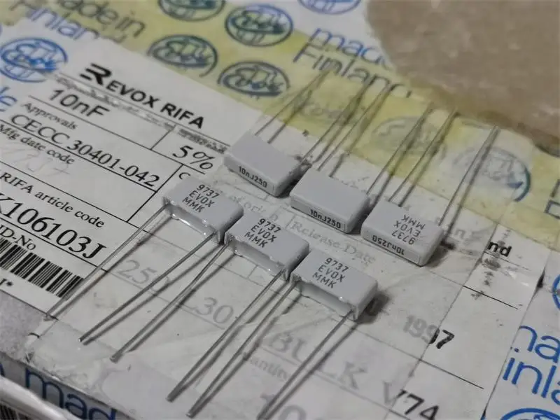 Scatola Originale Originale Svezia Evox Mmk 10Nf 0.01Uf 250V 103J Condensatore Elettrolitico A Film Di Accoppiamento