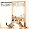 New Type Of Electric Cat Toy with 2 Ropes Smart Hanging Door Auto Swing Feather Toy A Self-entertainment And Cat-teasing Wonder 4