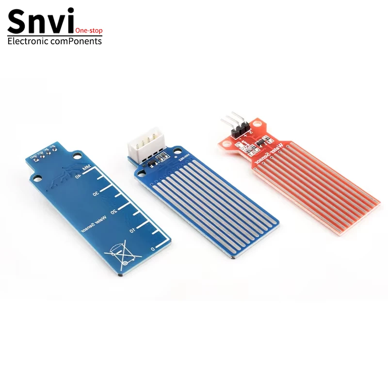 Regenwasserstandssensormodul zur Erkennung der Flüssigkeitsoberfläche, Tiefenhöhe für Arduino, Rot/Rückwand