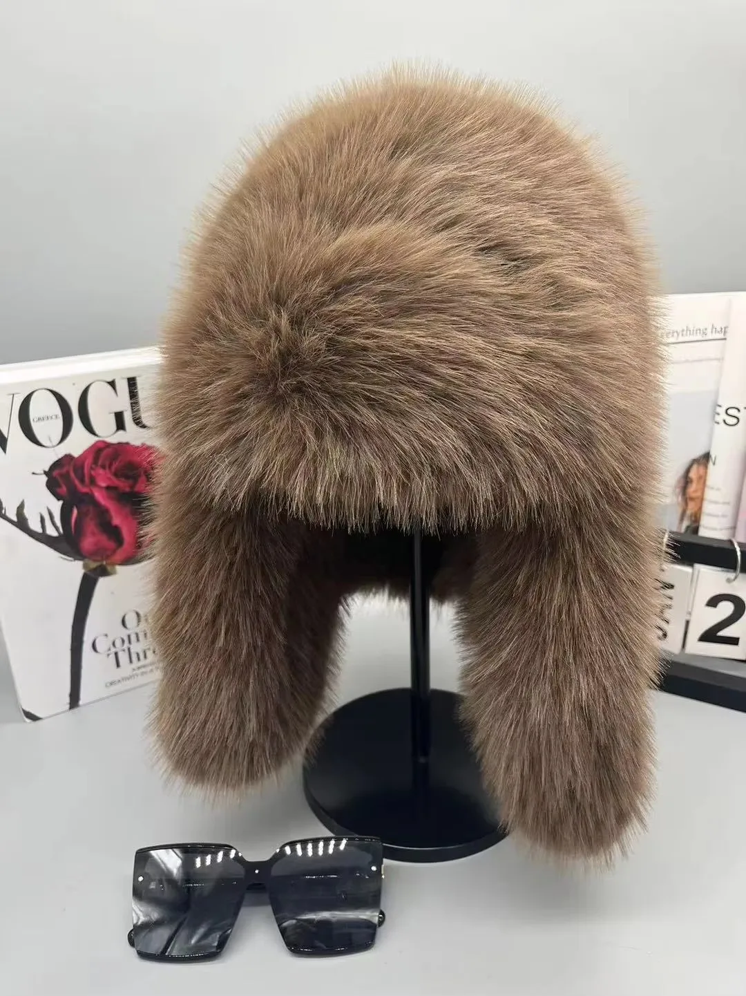 Children Faux Fur Hat For Autumn And Winter Skiing