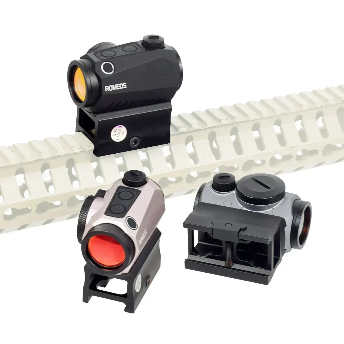 Red Dot Sight ROMEO5 1x20mm 2 MOA Reflex Riflescope with Mount Riser 20mm Rail Co-Witness for AR15 HK416 Red Dot Sight Rifle Scope