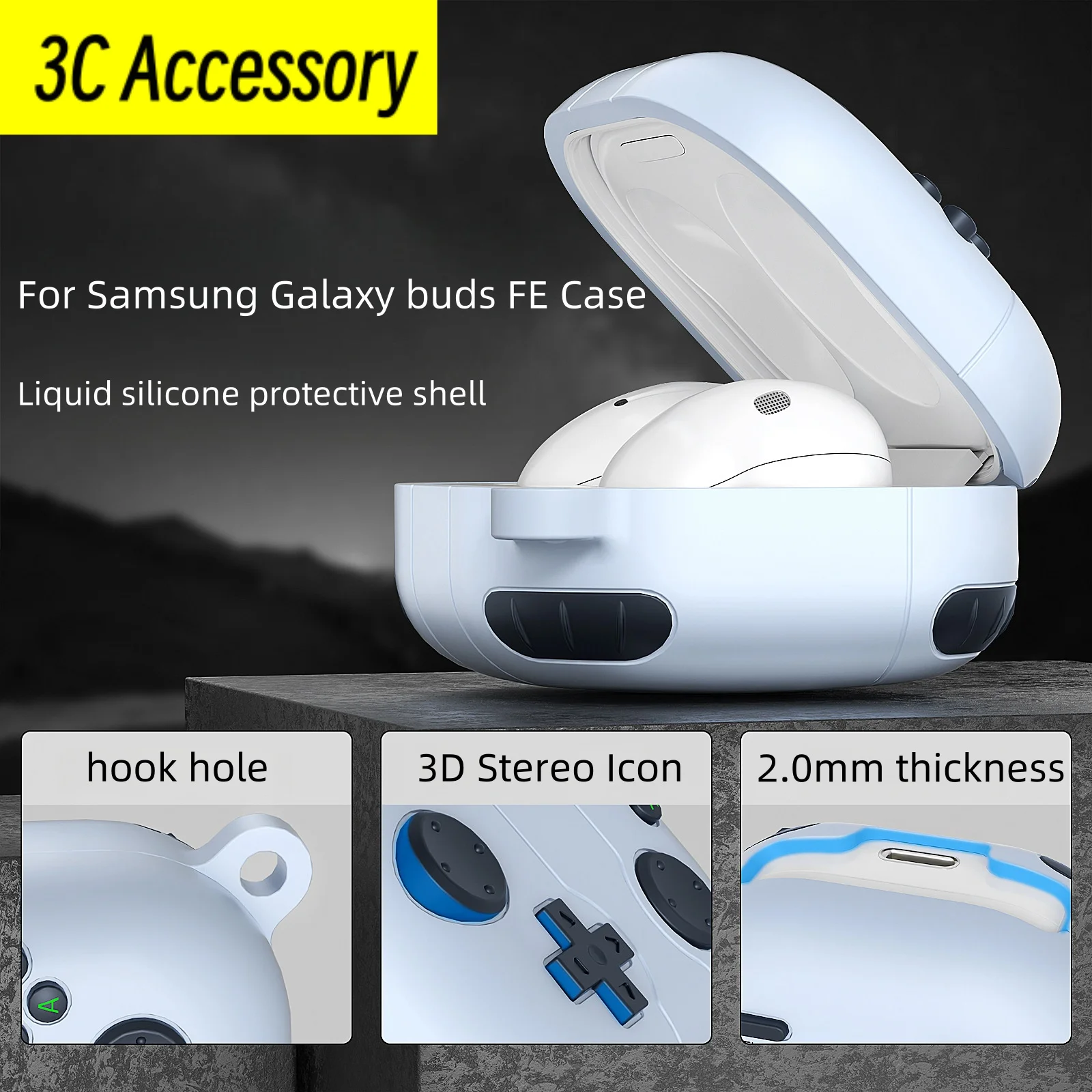 2023 Per Buds Fe Samsung Galaxy Buds Live/Buds Pro/Buds 2 Cover Cartoon Game Console Deign Custodie Morbide Per Samsung Galaxy Buds Fe
