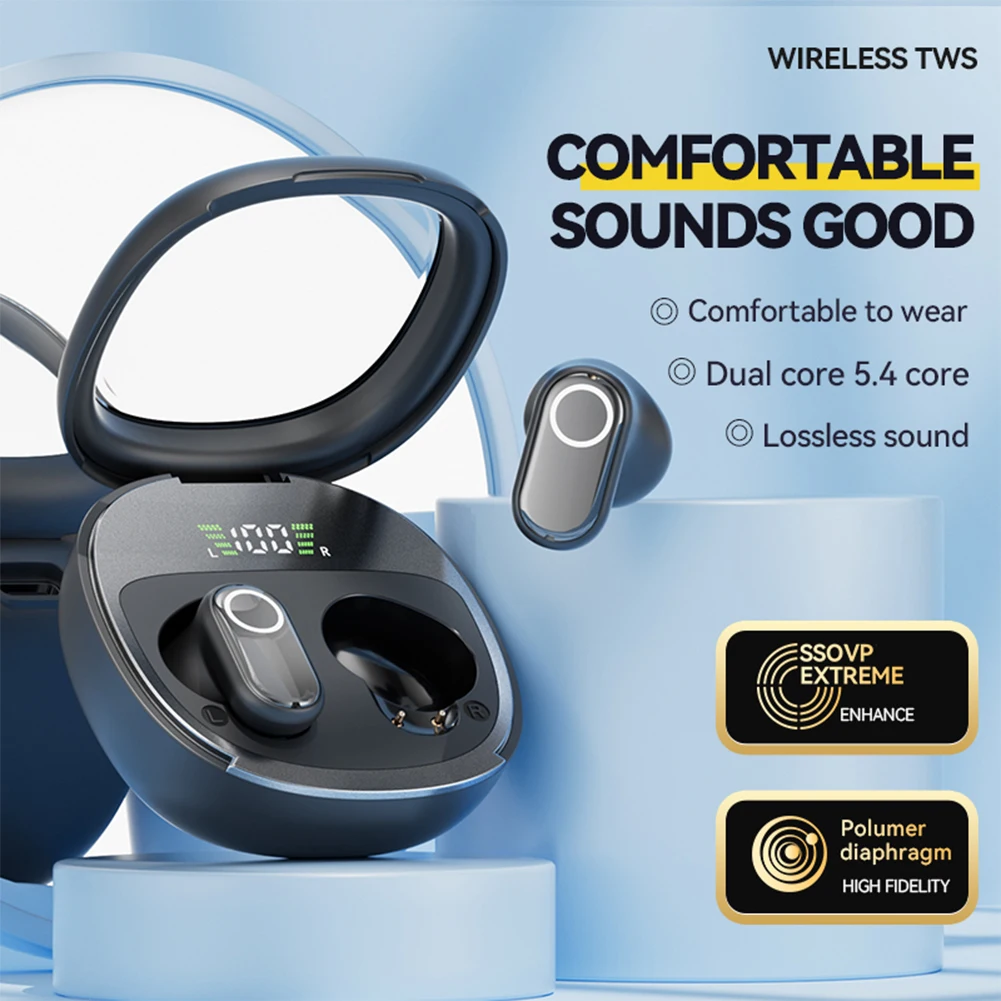 Wireless BT Translation Headphones Real Time AI Translator Earbuds 144 Languages Instant Translator Earphone for Travel Business