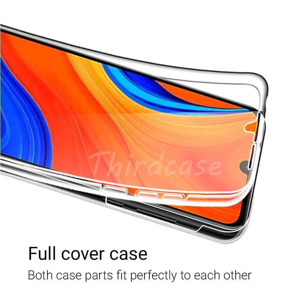 360 Full Body Shockproof Bumper Case - PC+Silicone Double Clear Anti-Knock Cover