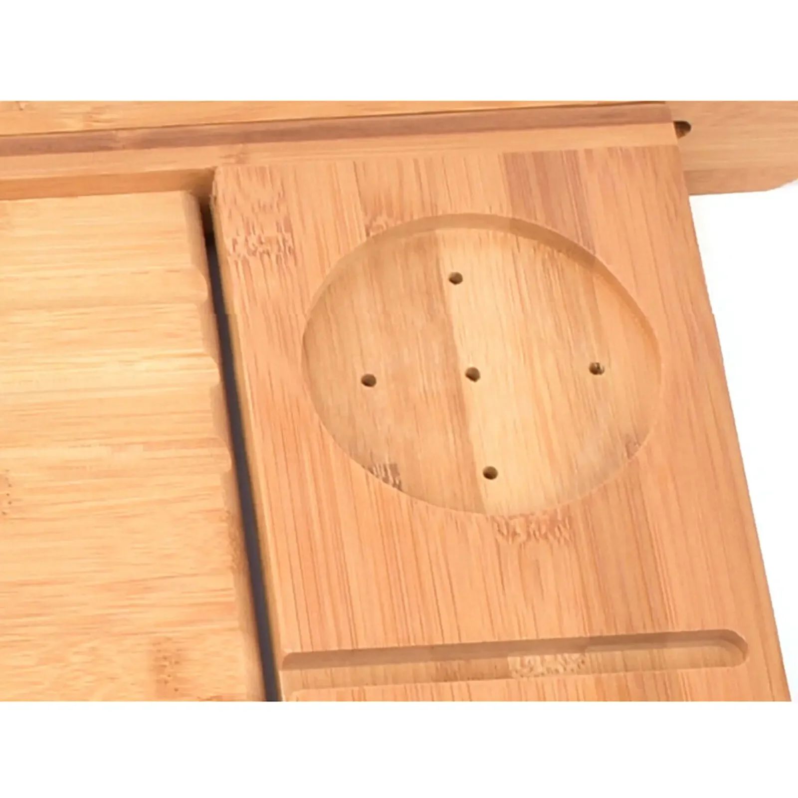 Nordic Bamboo Bath Tray Table Bathtub Caddy Over the Tub Shelf Holder