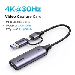 UGREEN 4K HDMI to USB Capture Card for Video Streaming and Recording (Video capture 2K)