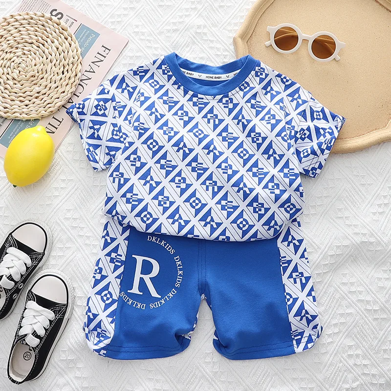 

Boys Clothes Sets Summer 2023 Children Fashion T-shirts Shorts 2pcs Tracksuits For Baby 1 To 5 Years Sports Suit Kids Outfits