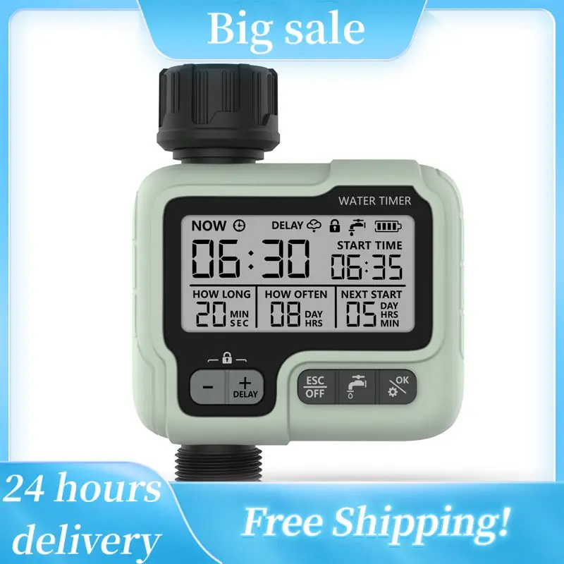 

Super Timing System 2-Outlet Water Timer Precisely Watering Up Outdoor Automatic Irrigation Fully Adjustable Program