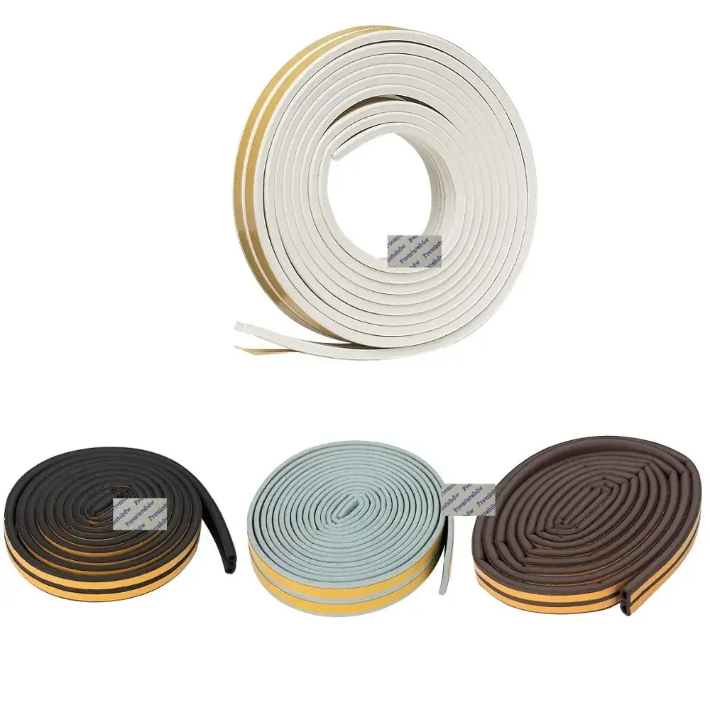 6Meters Self Adhesive Door Window Weather Stripping Foam Seal Strip Soundproofing Draught Gap Blocker Filler Collision ering