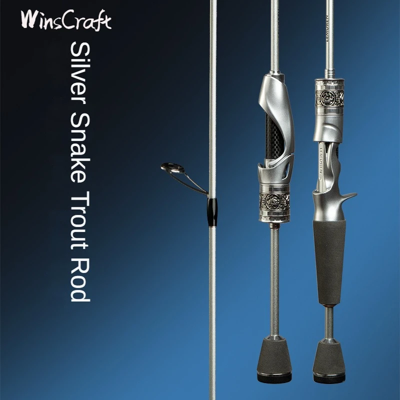 WinsCraft超軽量シルバーカーボンファイバーマス釣り竿、富士