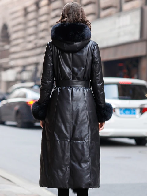 Leder daunenmantel damen Clearance