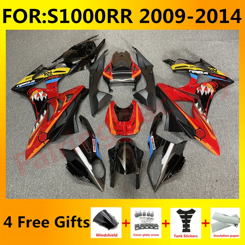 

NEW ABS Motorcycle fairings kit fit For S1000RR 2009 2010 S 1000 RR S1000 RR 2011 2012 2013 2014 full Fairing kit set red shark